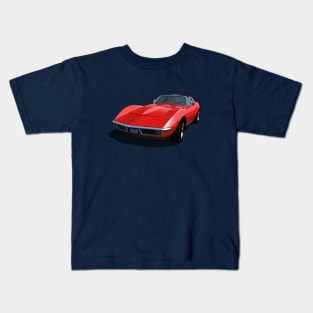 1970 Corvette Stingray in Monza Red Kids T-Shirt